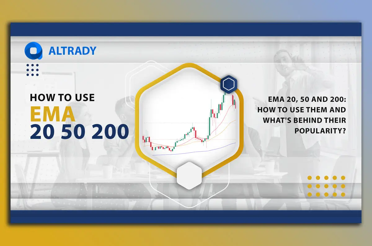 Altrady cover: candlestick chart with EMA 20 50 200 lines