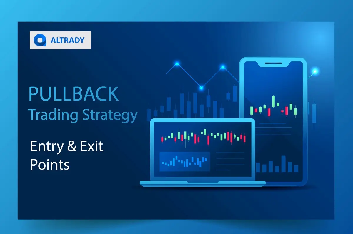Pullback Trading Strategy Entry and Exit Points.webp