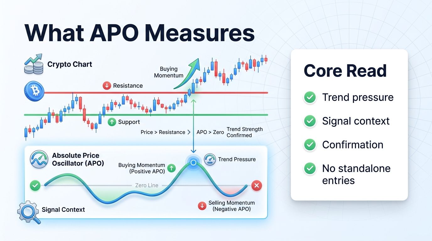 Absolute Price Oscillator indicator meaning for crypto traders