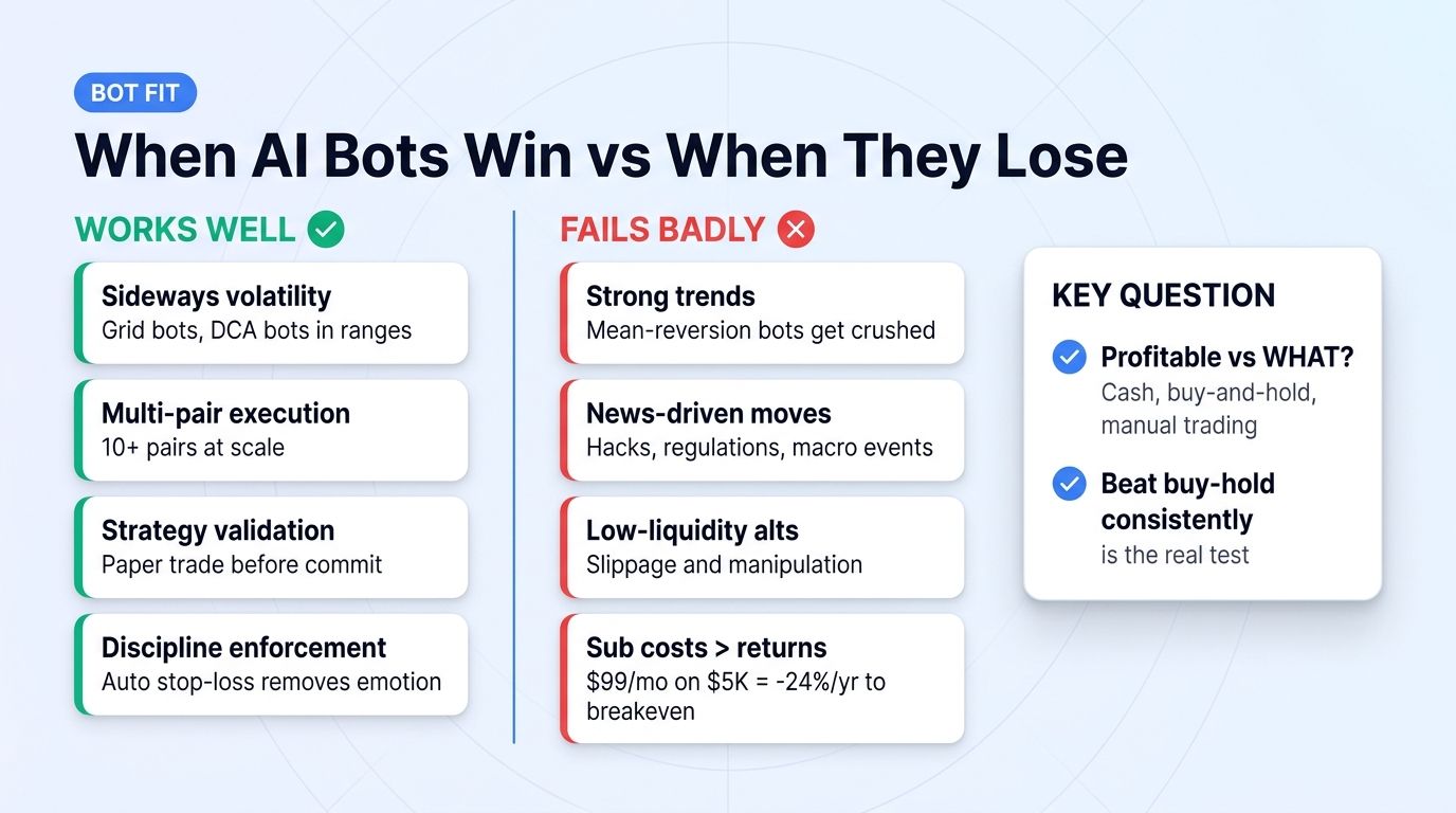 When AI bots win vs when they lose