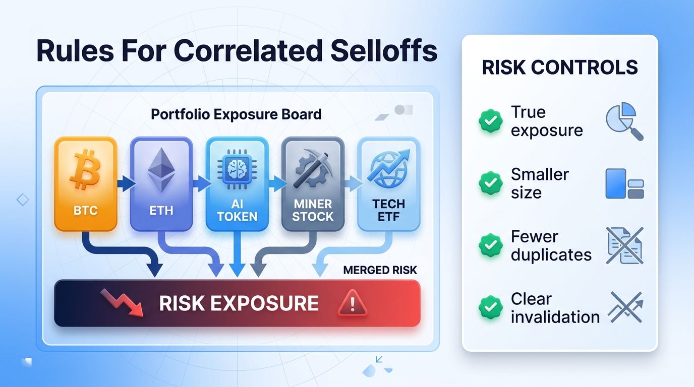 Trading rules for correlated AI and crypto selloffs