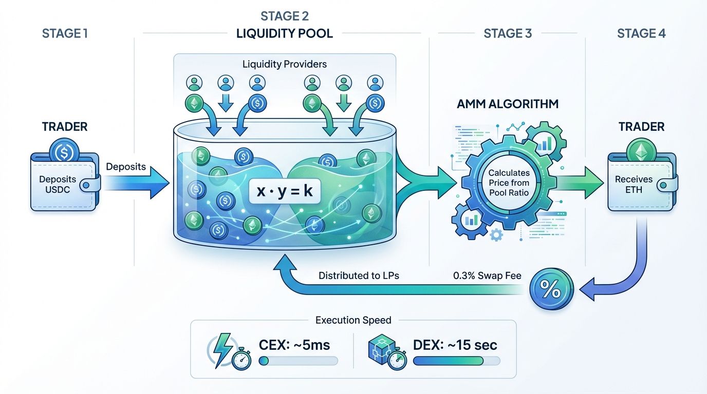 AMM liquidity pool flow diagram