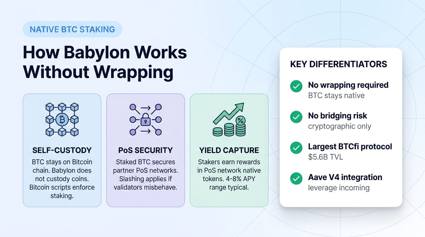 How Babylon Bitcoin staking works without wrapping
