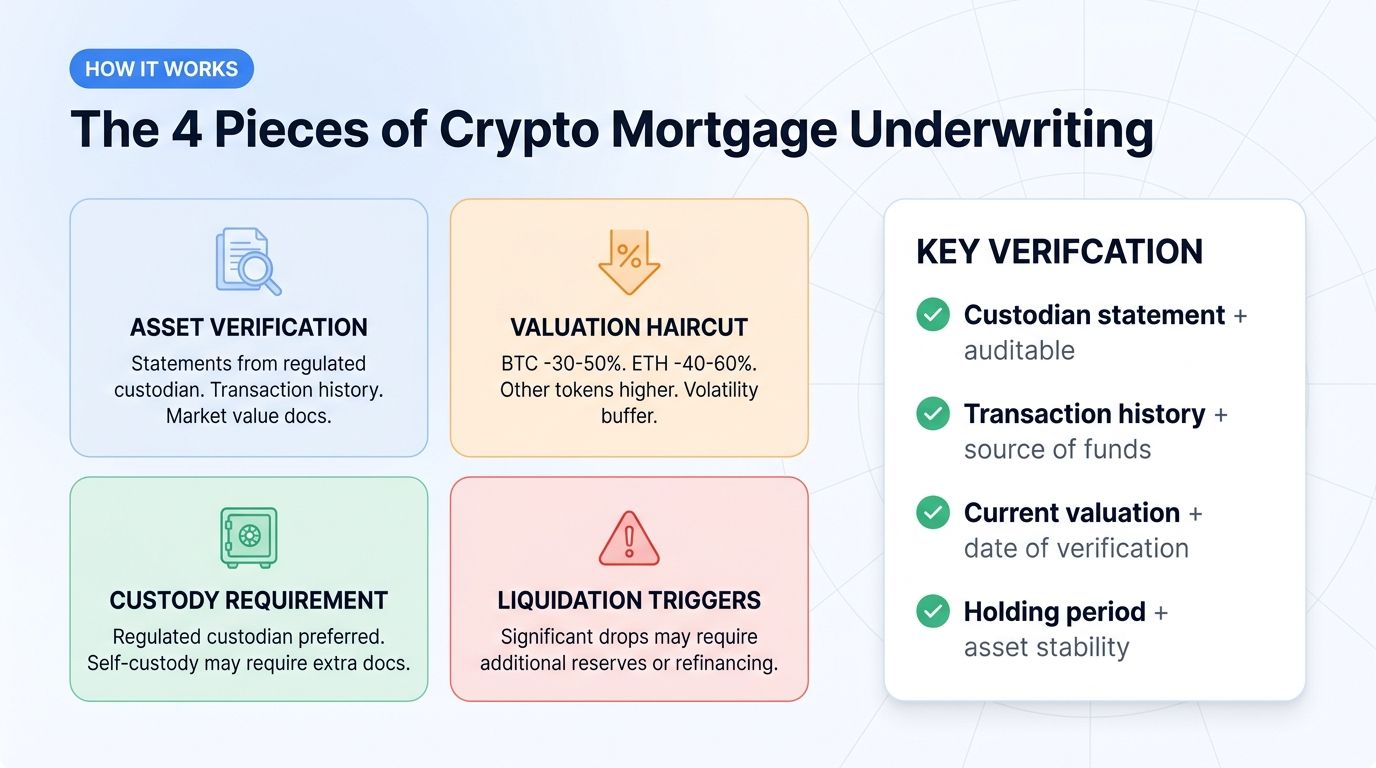 The 4 pieces of crypto mortgage underwriting