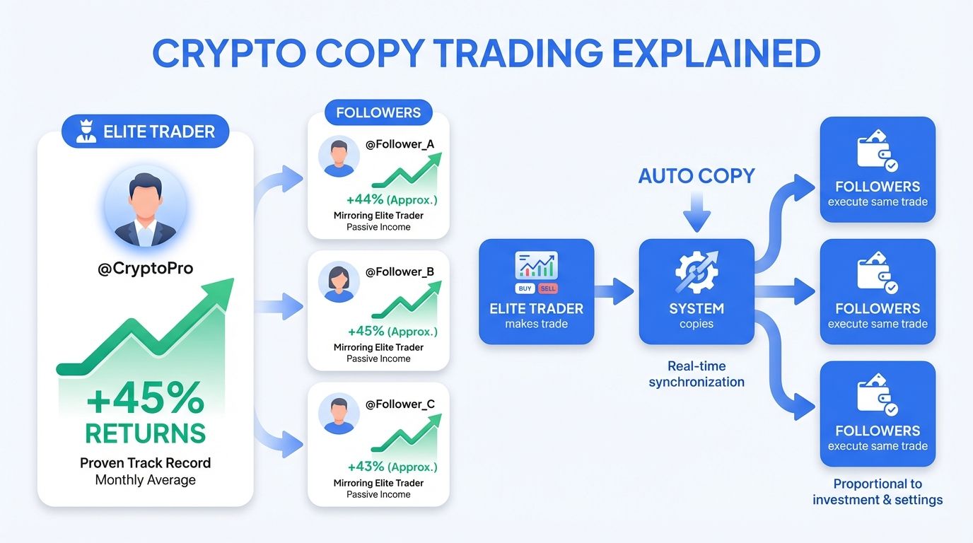 Bitget copy trading feature showing elite trader marketplace and performance metrics