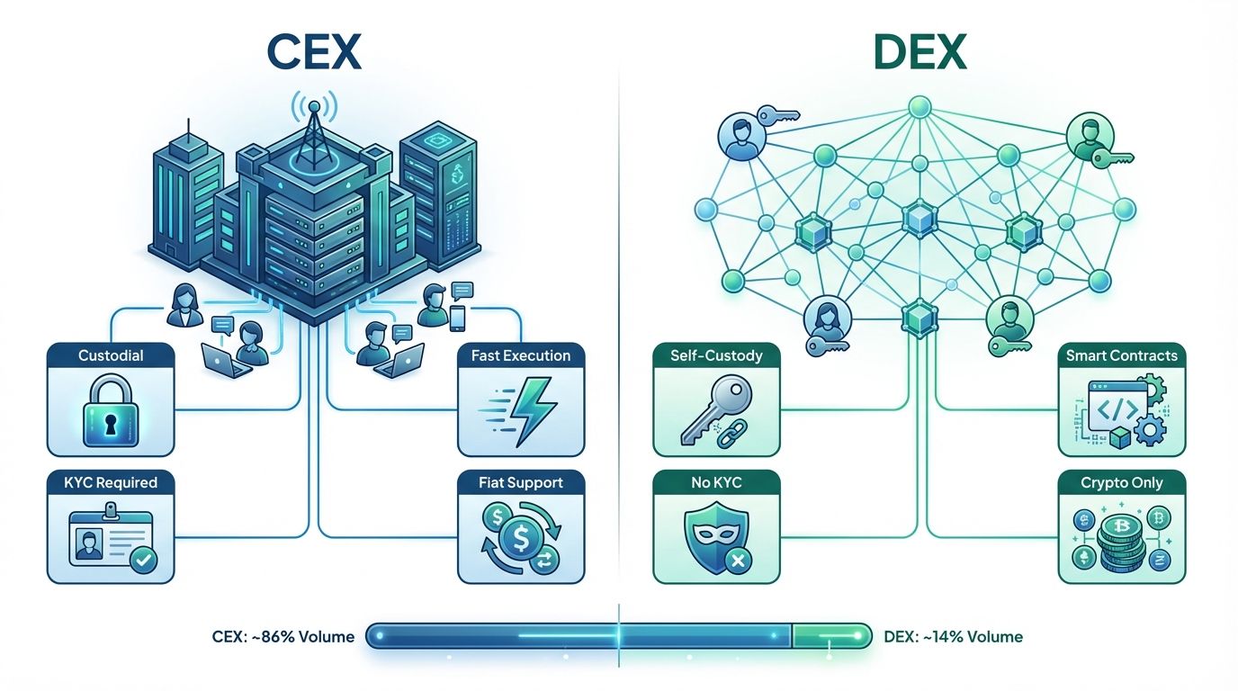 CEX vs DEX comparison