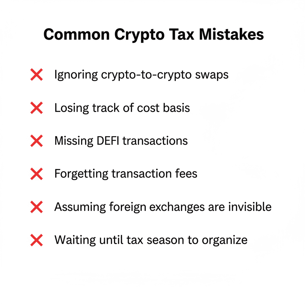 Common crypto tax mistakes checklist for traders