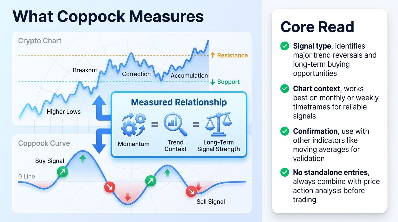 Coppock Curve indicator meaning for crypto traders
