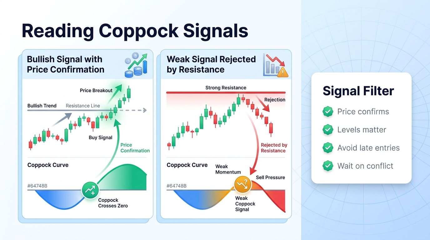 How to read bullish and bearish Coppock Curve signals