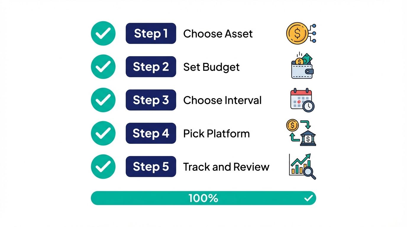 5-step checklist for setting up a crypto DCA strategy