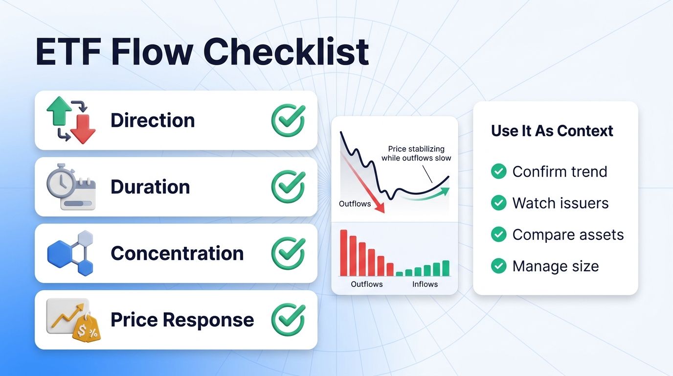 A practical crypto ETF flow checklist for traders