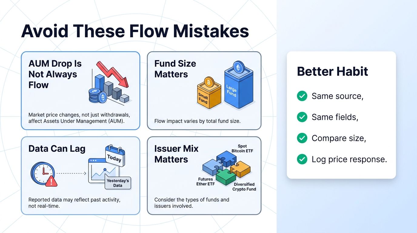 Common mistakes when interpreting crypto ETF flow data