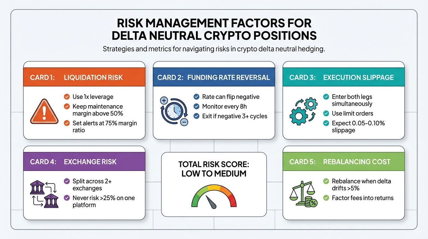 Risk management factors for delta neutral positions
