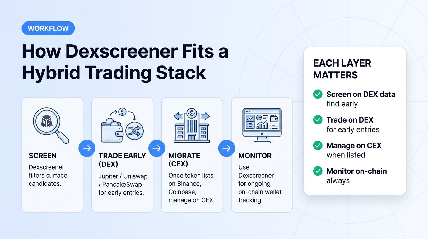 How Dexscreener fits a hybrid trading stack