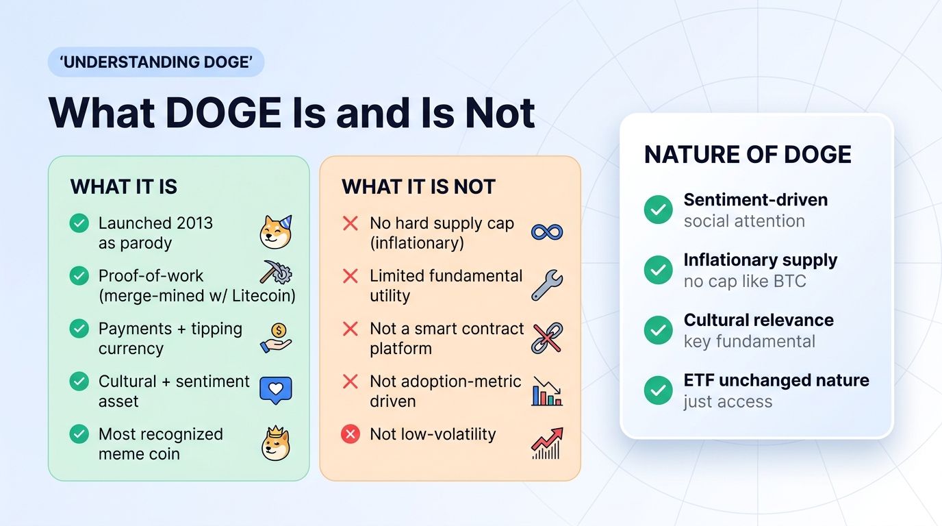 What Dogecoin is and is not as an asset