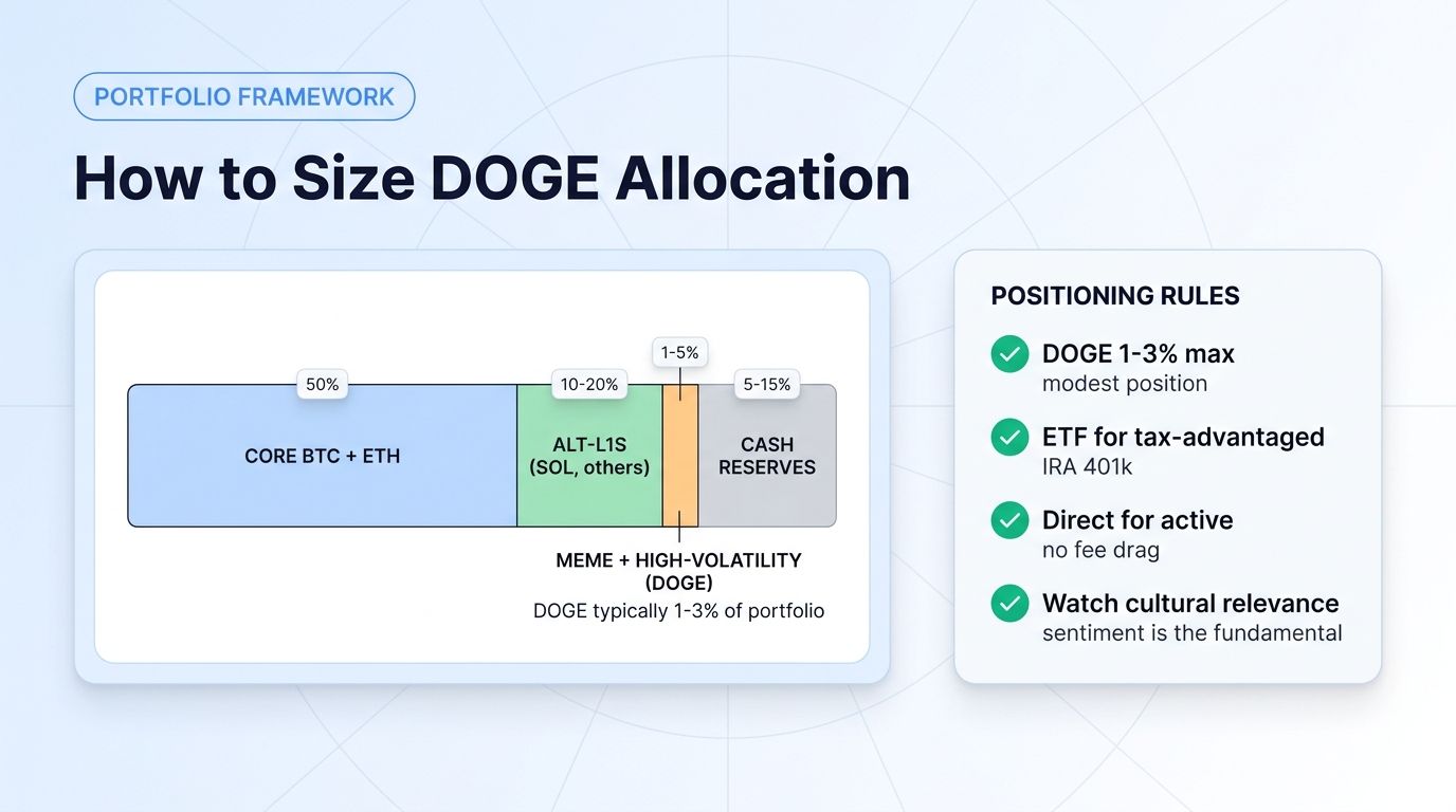How to size DOGE allocation in a crypto portfolio