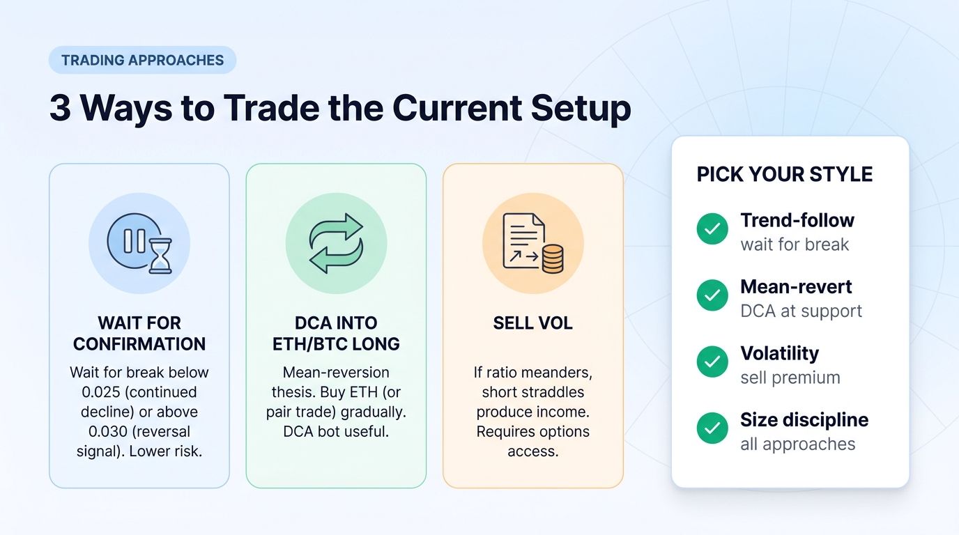3 ways to trade the current ETH/BTC ratio setup