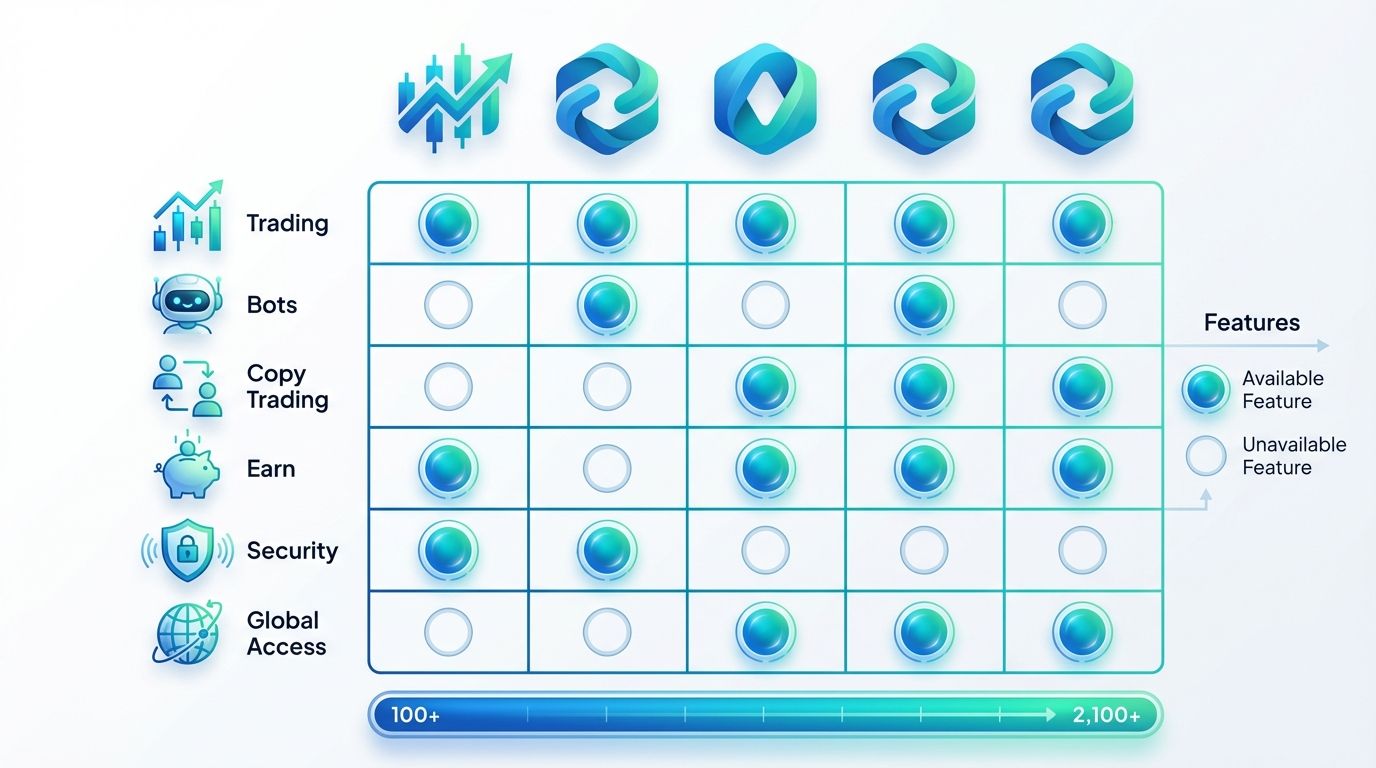 Exchange feature comparison matrix