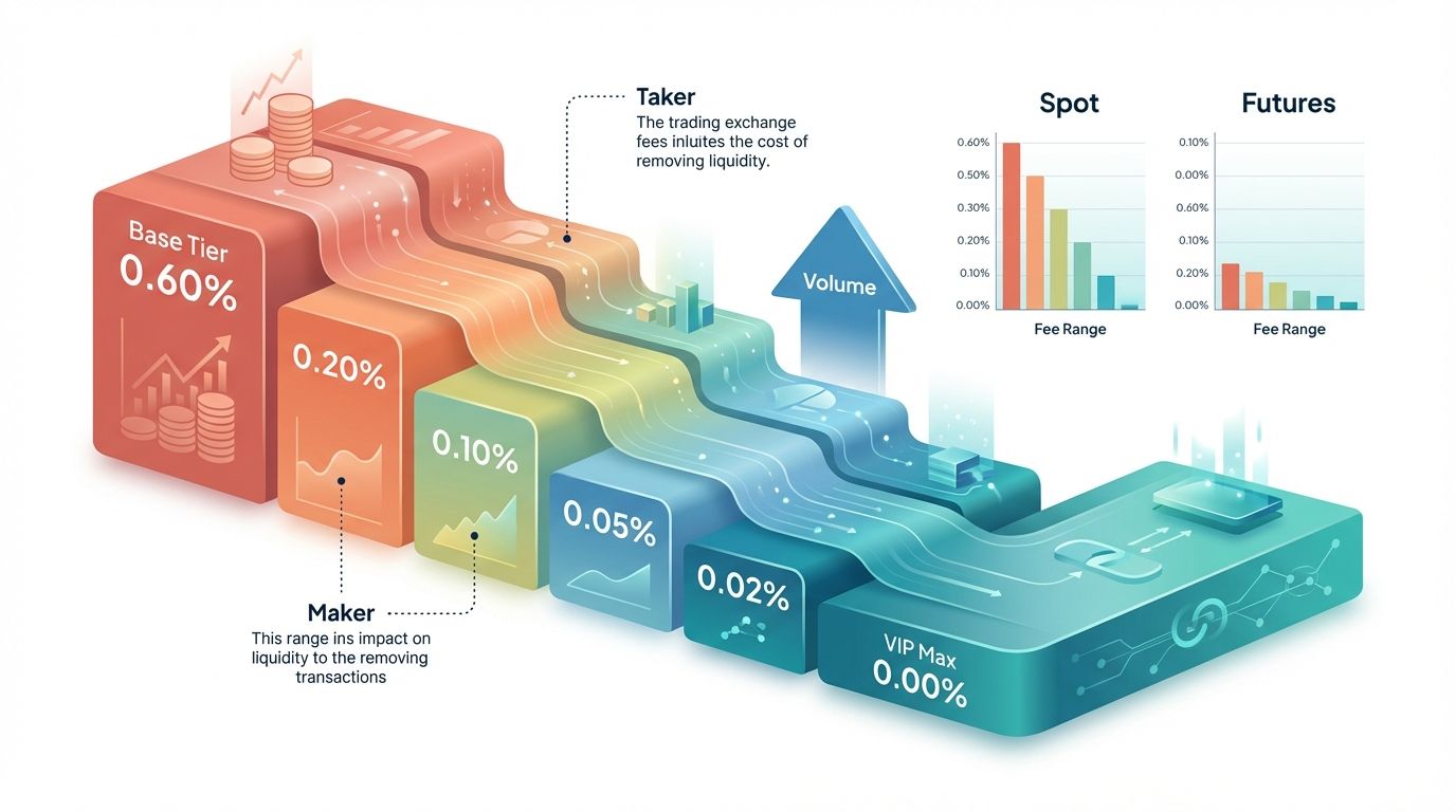 Exchange fee tiers visualization