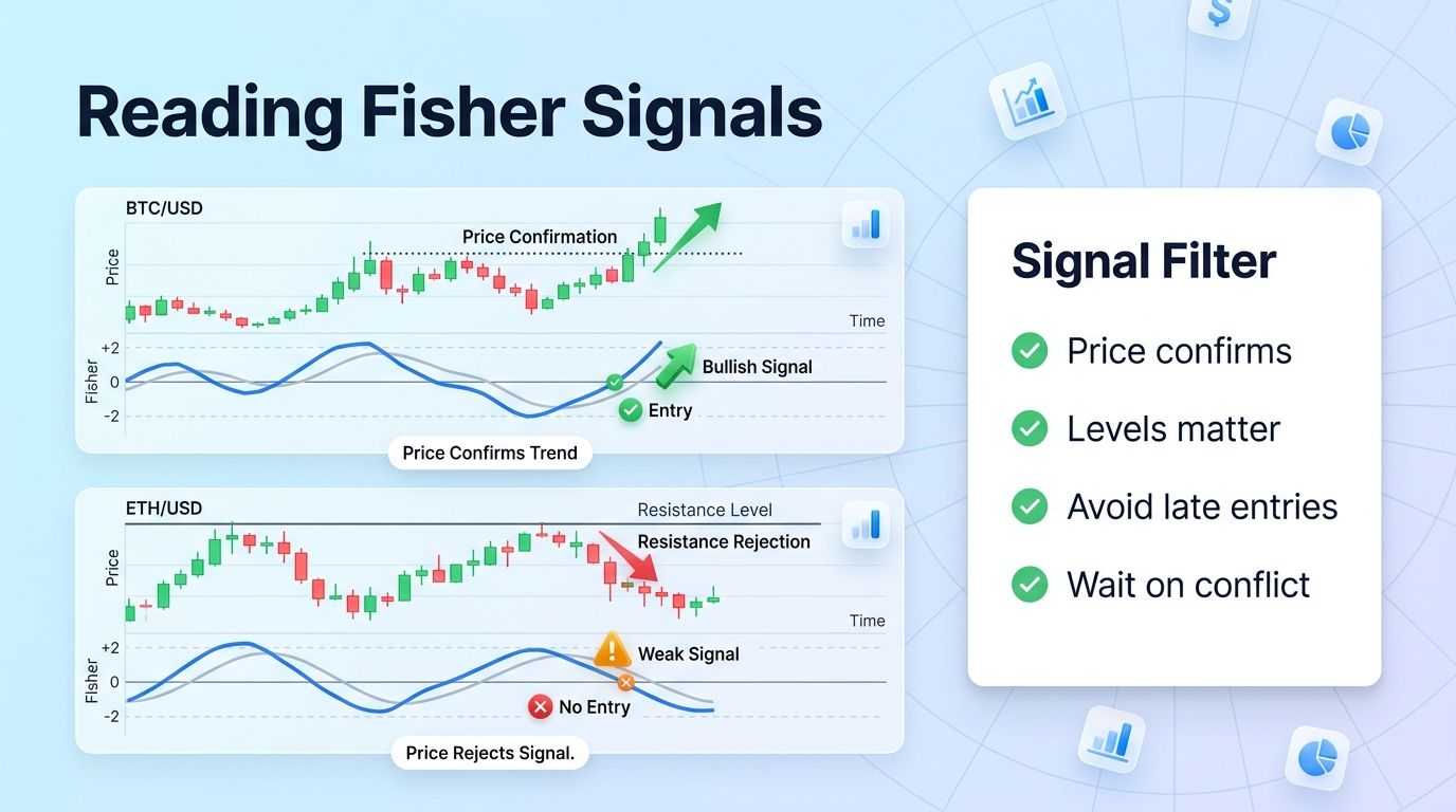 How to read bullish and bearish Fisher Transform signals