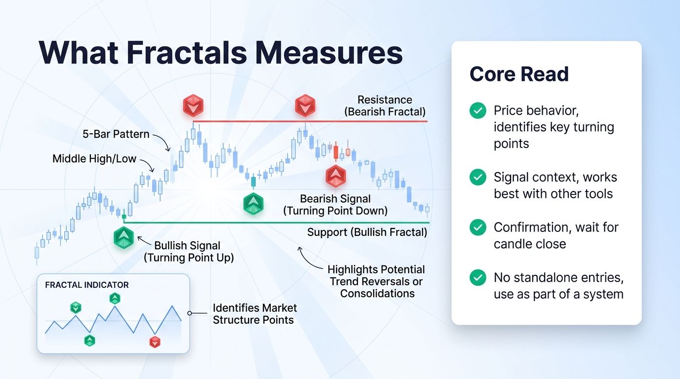 Fractal Indicator indicator meaning for crypto traders