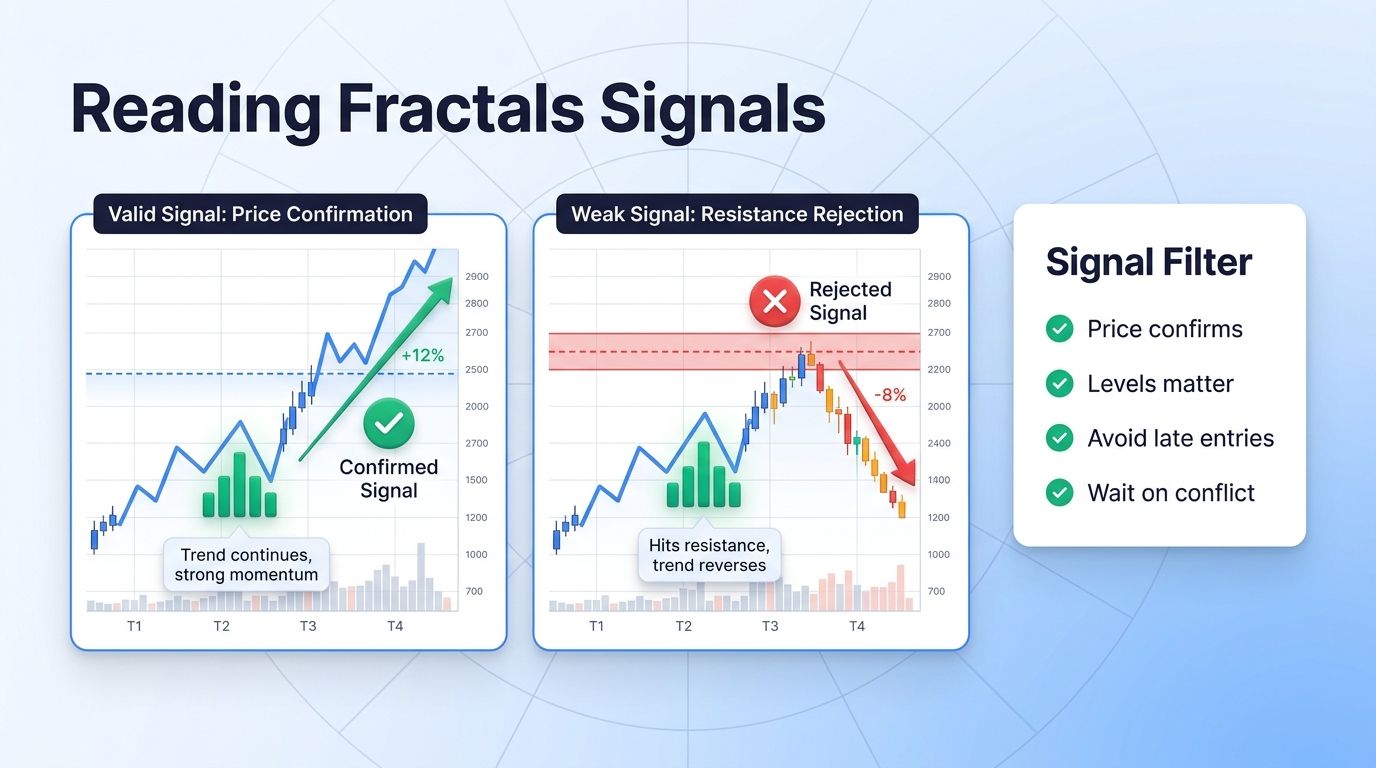 How to read bullish and bearish Fractal Indicator signals