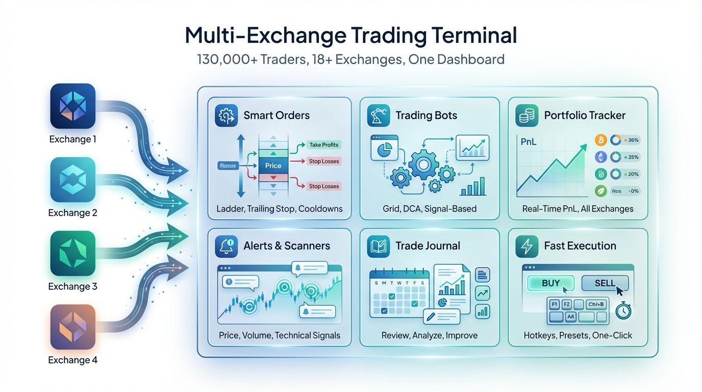 Multi-exchange trading terminal
