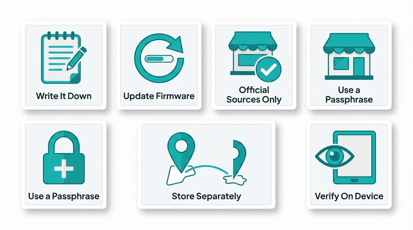 Hardware wallet security best practices checklist