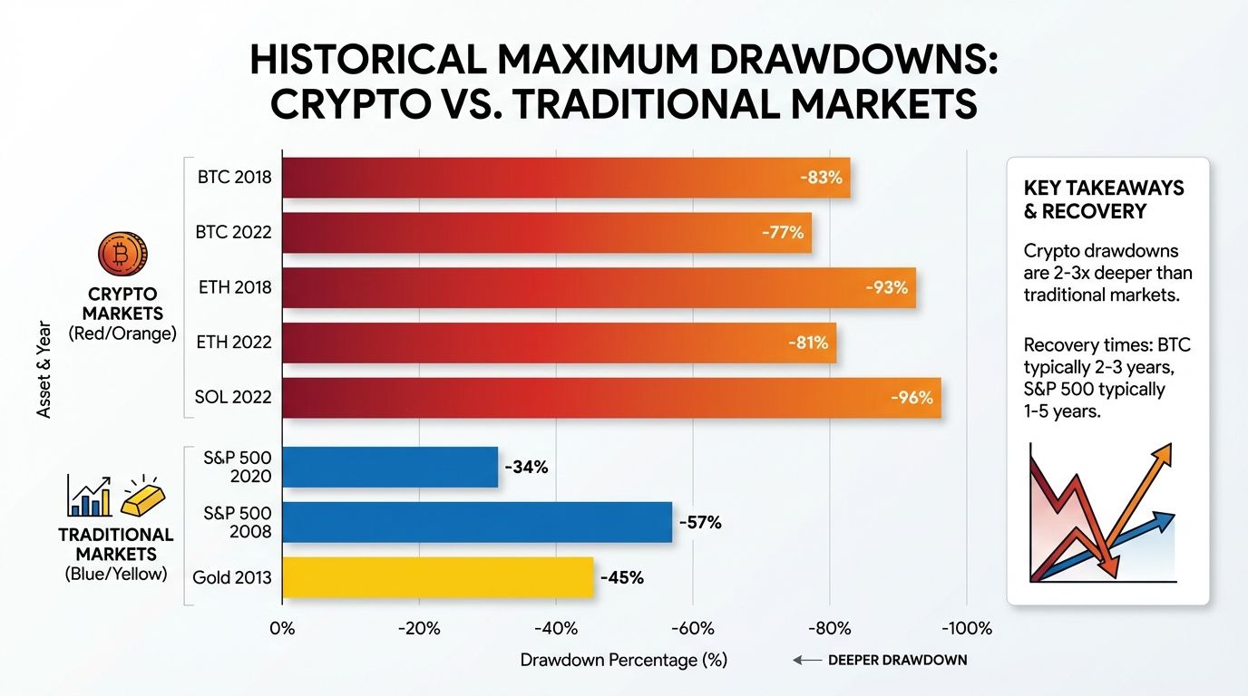 Historical crypto drawdowns comparison