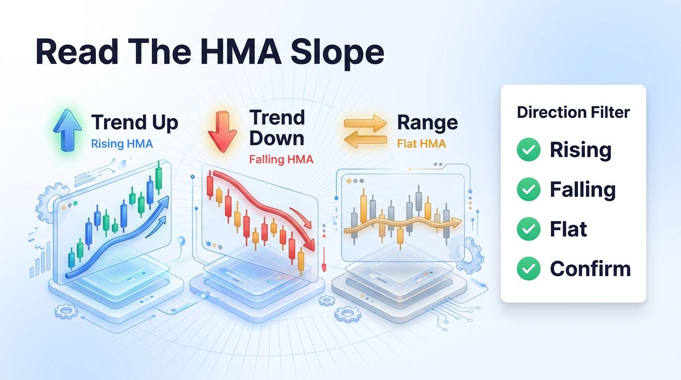 Reading Hull Moving Average slope for trend direction