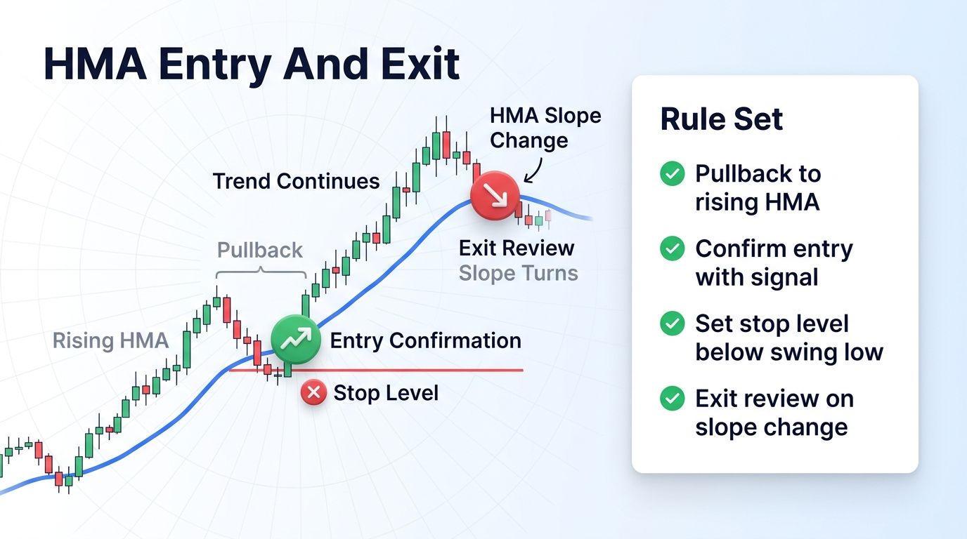 Using HMA for crypto entry and exit rules