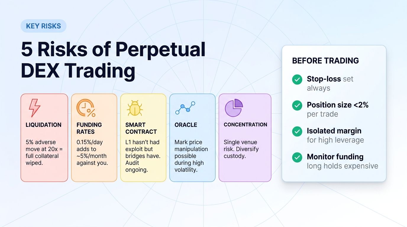 5 risks of perpetual DEX trading