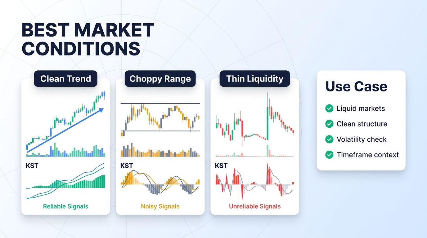 Best market conditions for Know Sure Thing in crypto trading