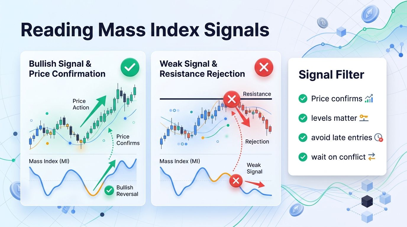 How to read bullish and bearish Mass Index signals