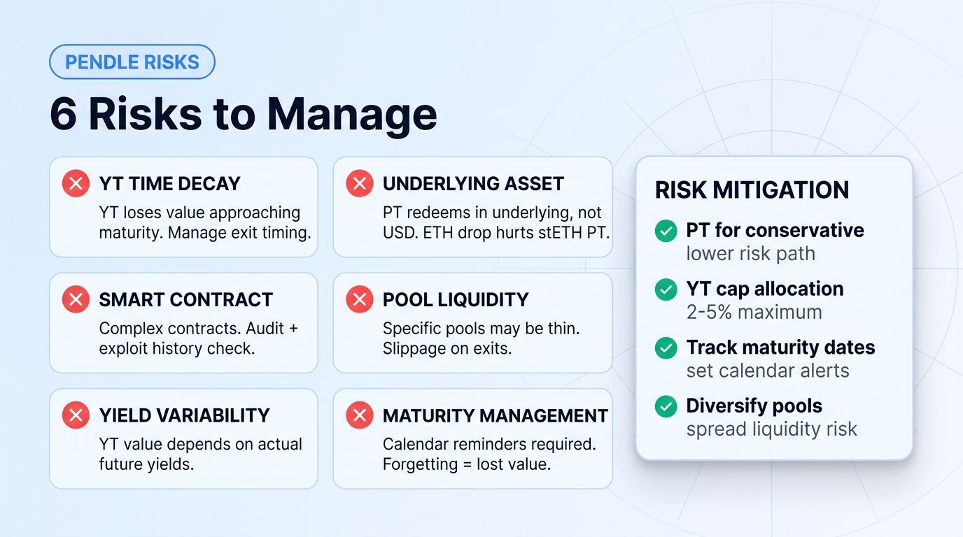 Six risks to manage when using Pendle Finance