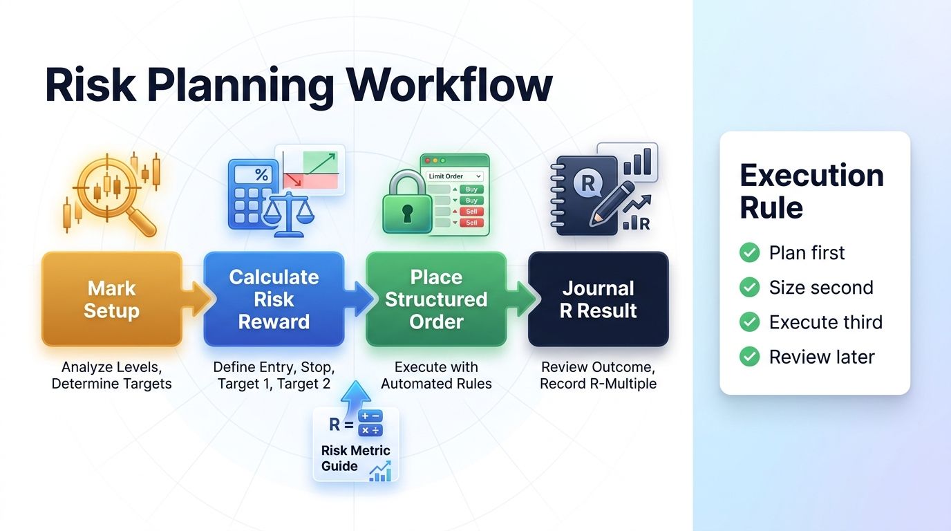 Altrady workflow for planning R-Multiple before Smart Trading execution