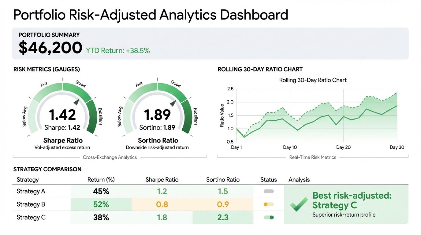 Portfolio risk-adjusted analytics dashboard