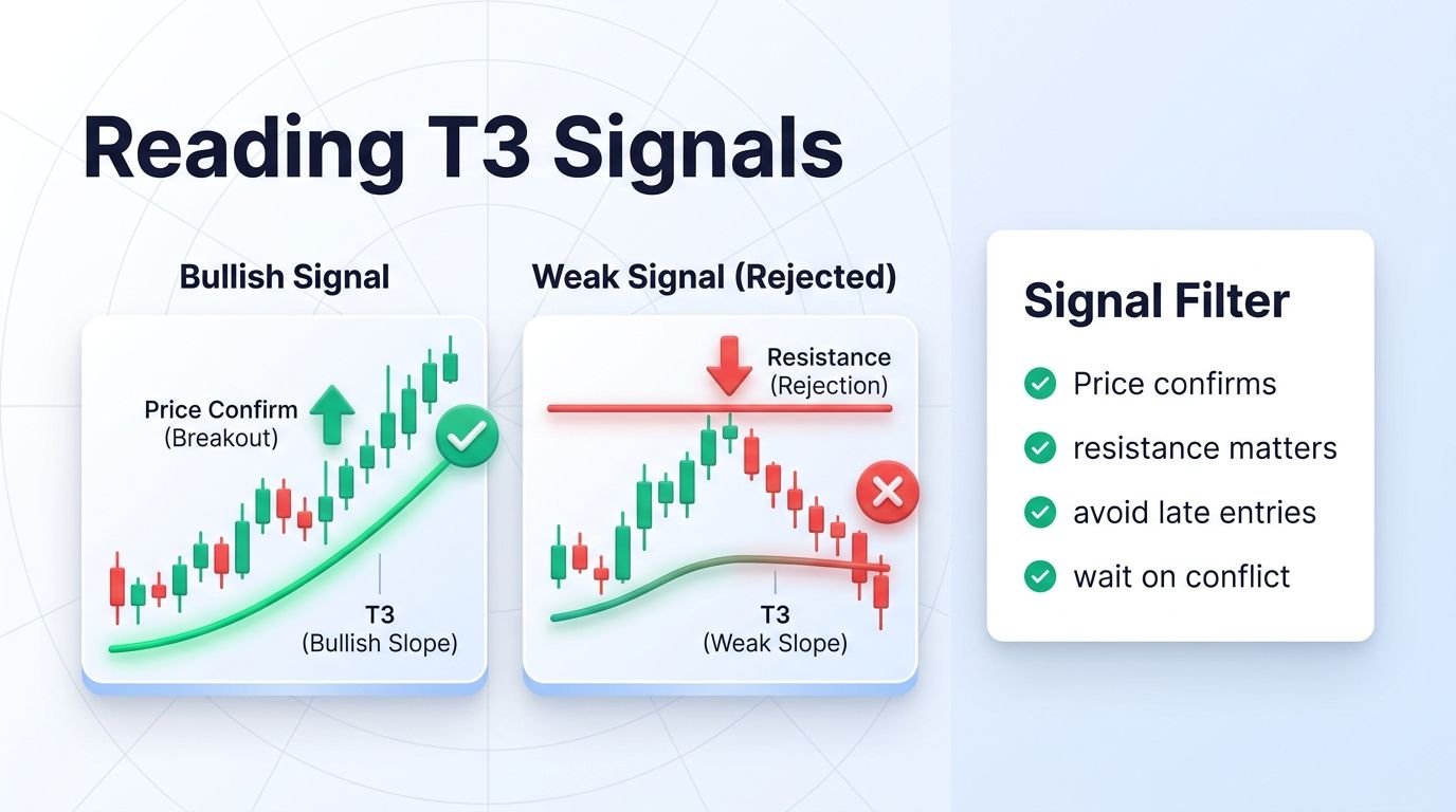 How to read bullish and bearish Tilson T3 Moving Average signals