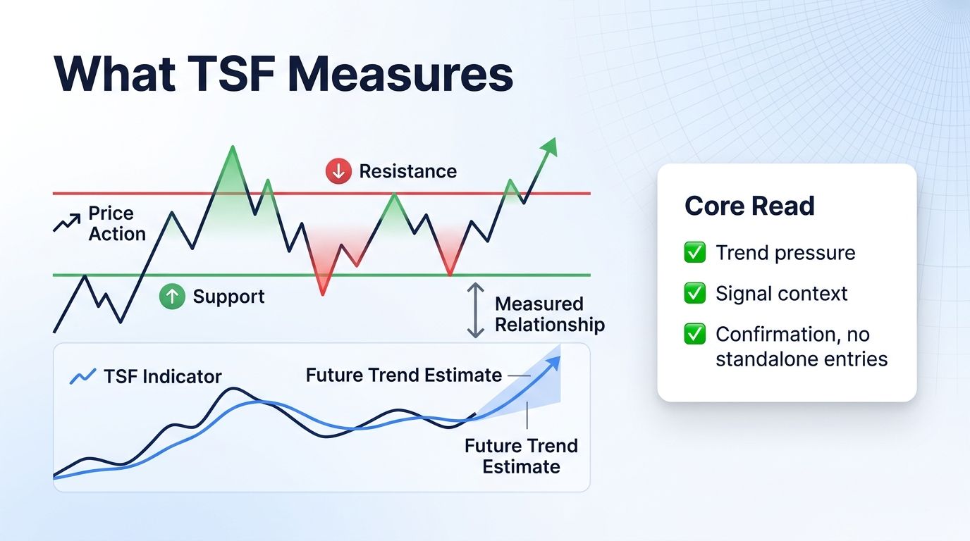Time Series Forecast indicator meaning for crypto traders
