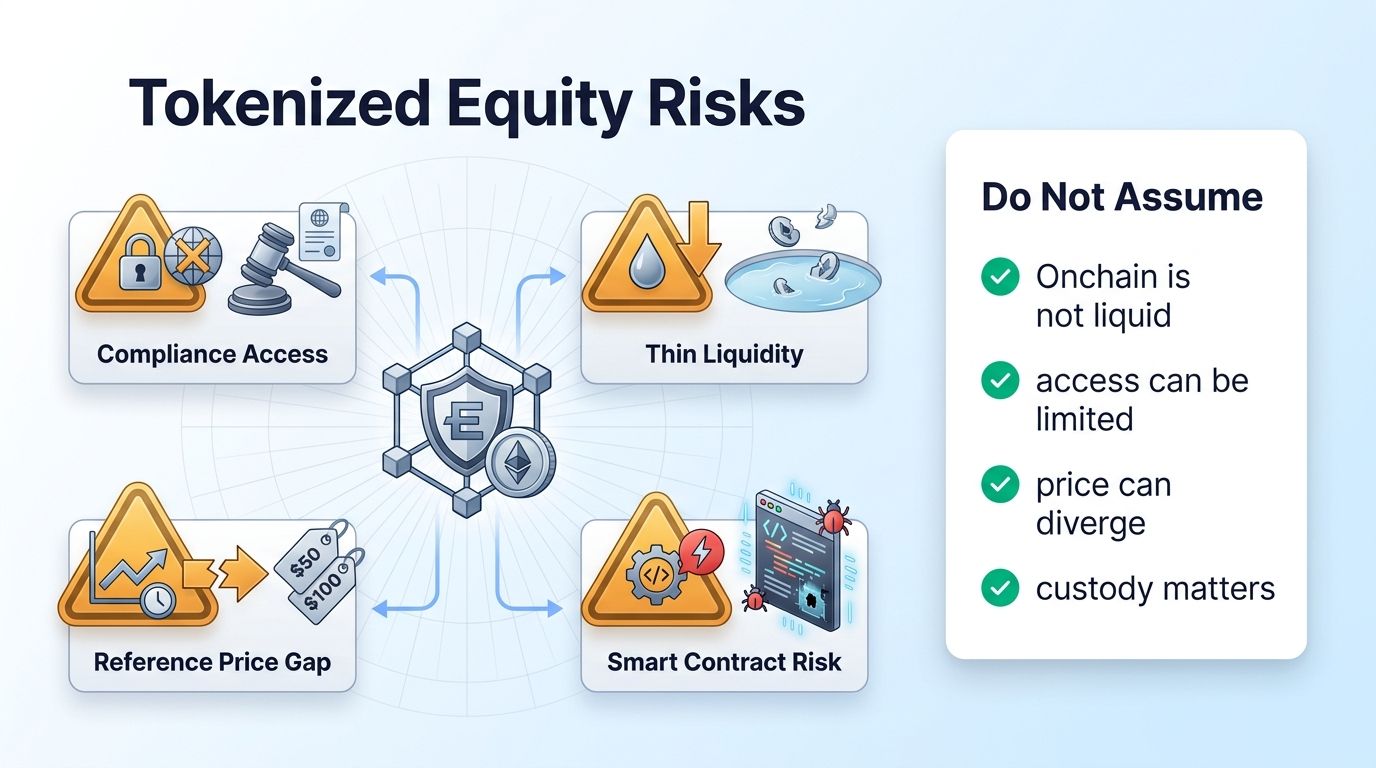 Key risks in tokenized equities trading