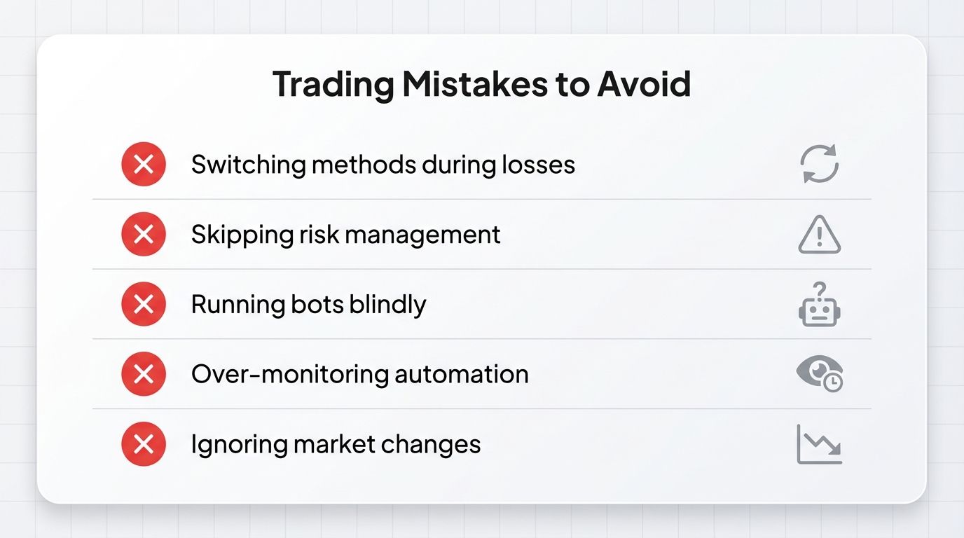 Trading mistakes to avoid checklist for auto and manual crypto traders