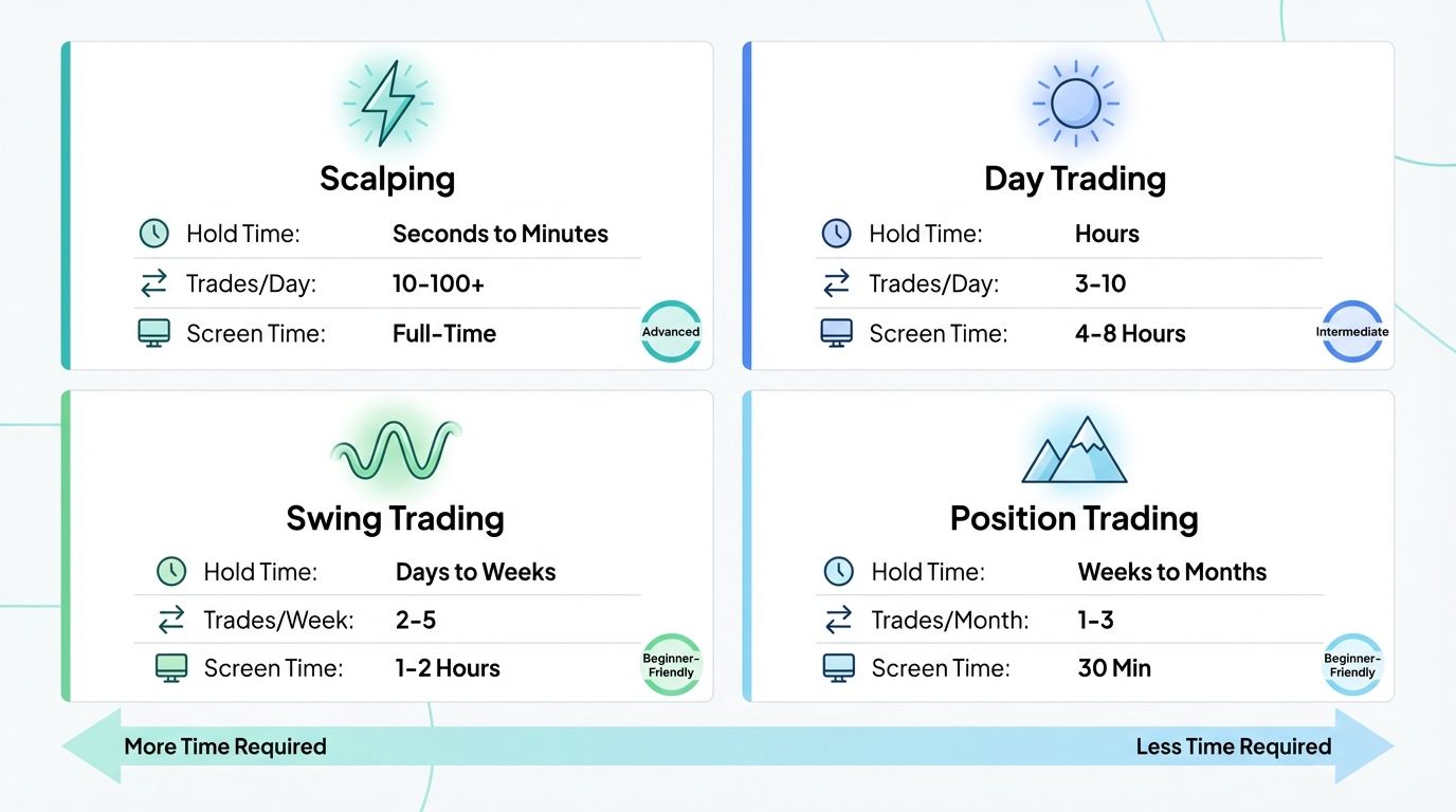 Trading Styles Comparison Grid