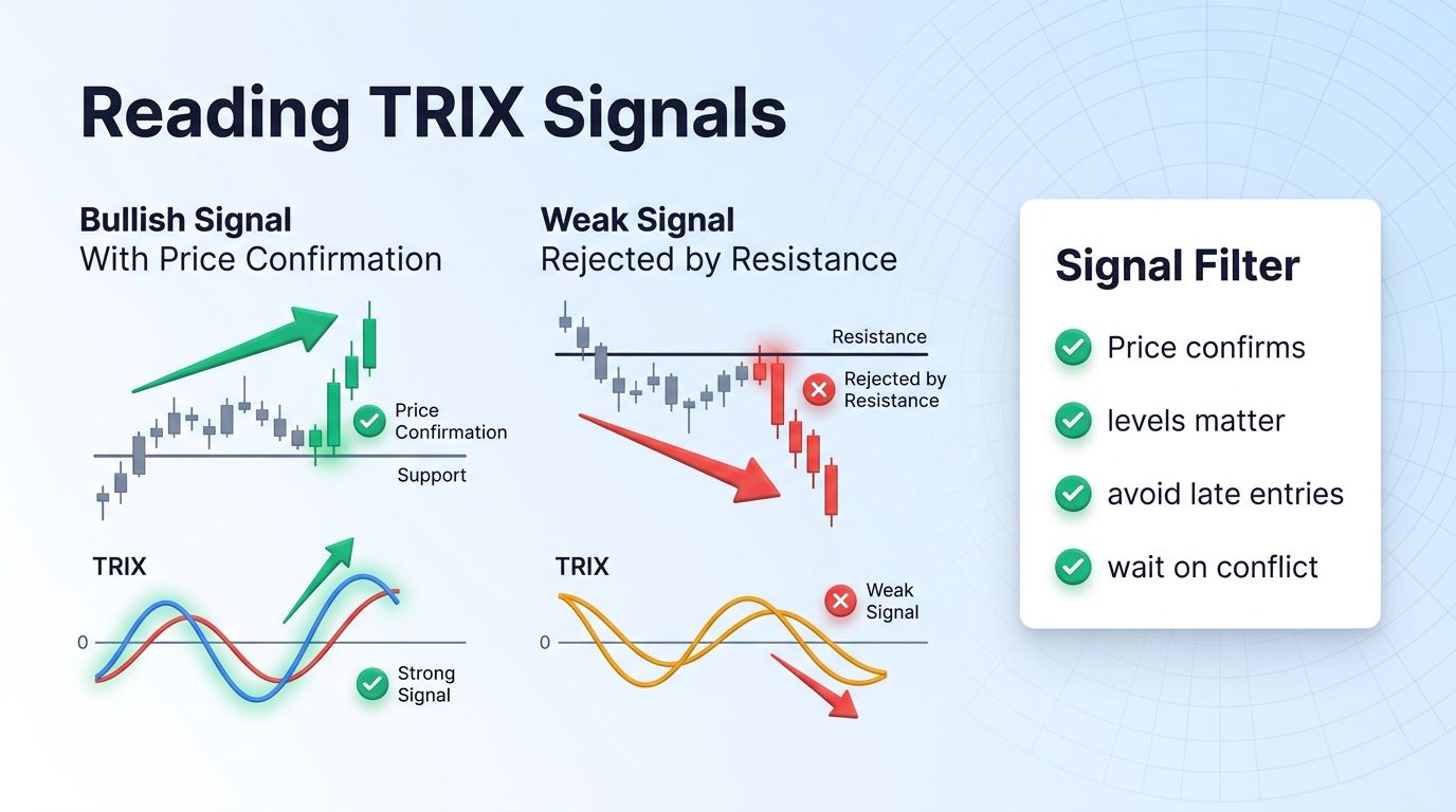 How to read bullish and bearish TRIX signals