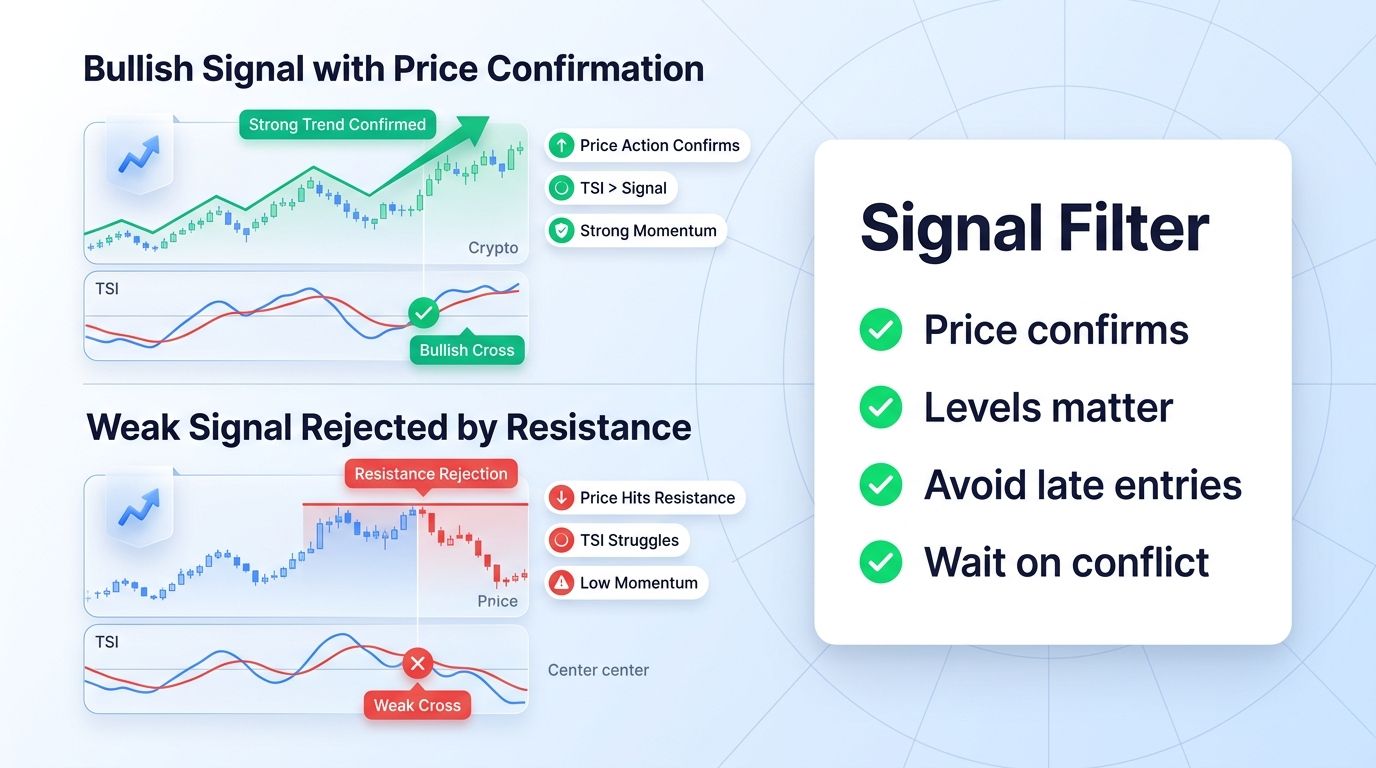 How to read bullish and bearish True Strength Index signals