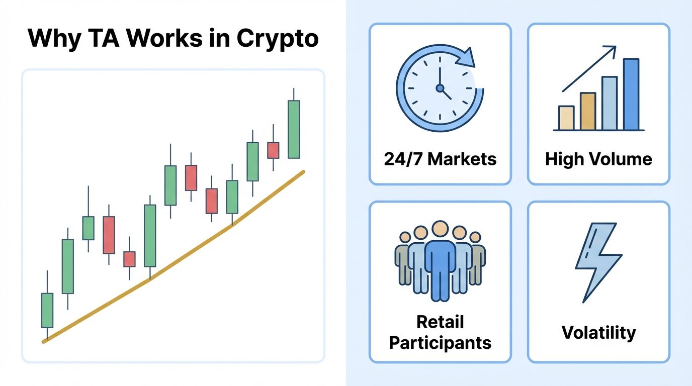 What is technical analysis crypto chart showing why TA works
