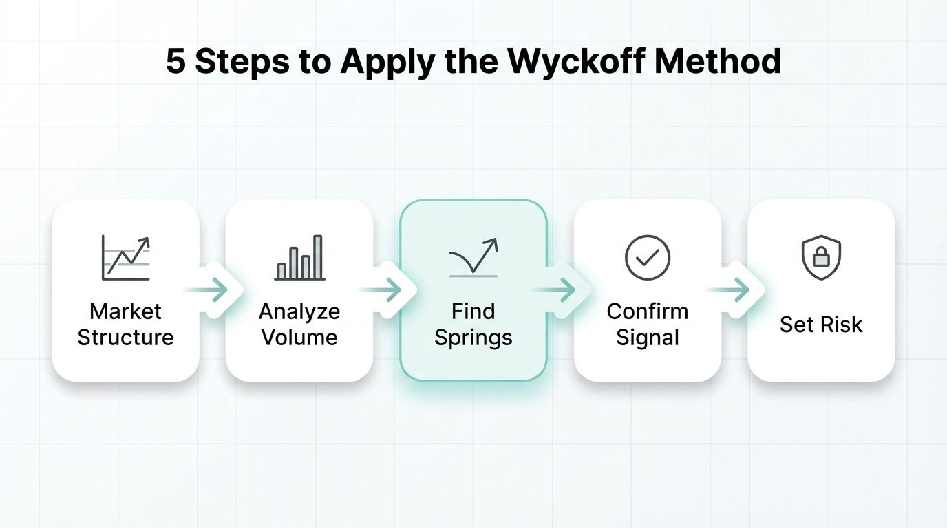 Five steps to apply the Wyckoff Method in crypto trading
