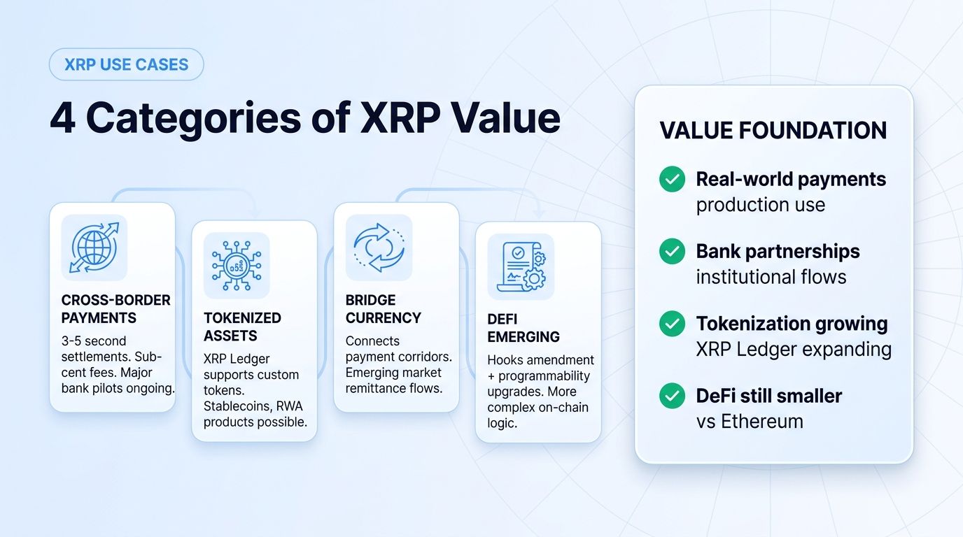 Four categories of XRP real-world value